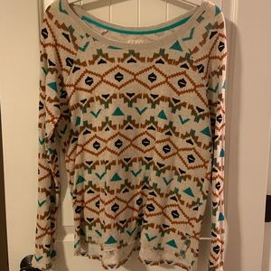 Billabong tribal print sweater